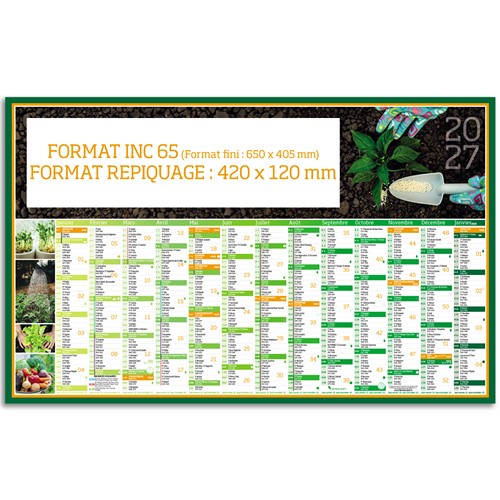 CALENDRIER BANCAIRE THEMATIQUE L'EVEIL VEGETAL INC 65_INC 65_2027